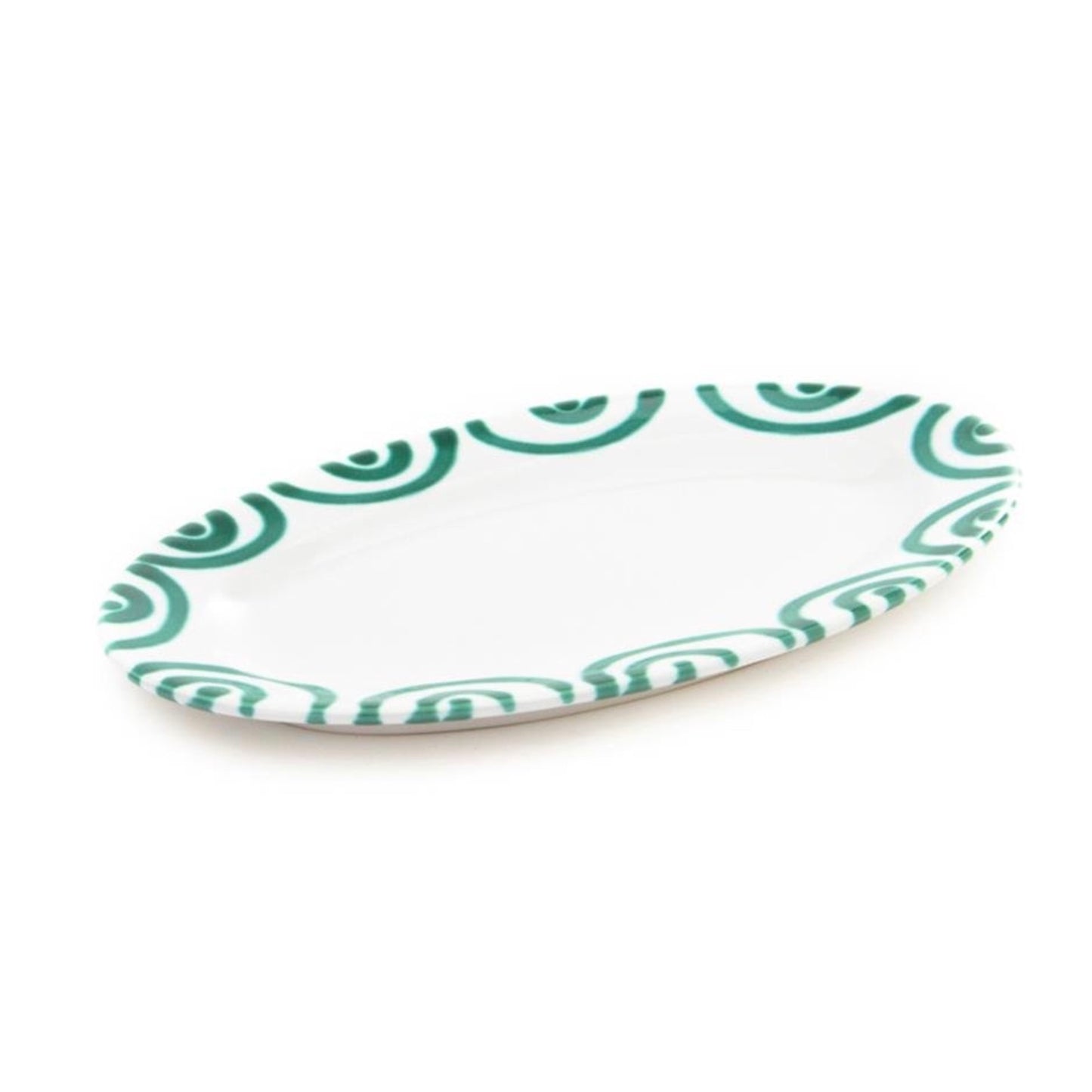 Gmundner Keramik Dizzy Green Gravy Boat Tray