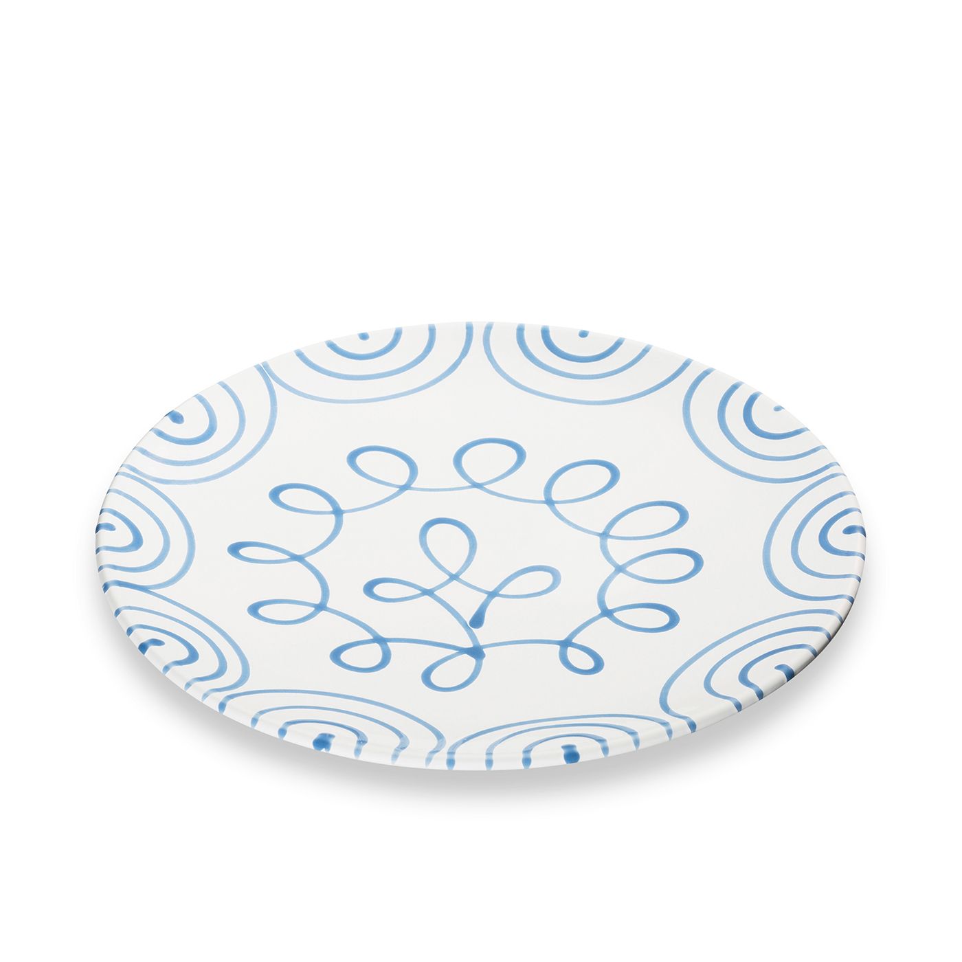 Gmundner Keramik Dizzy Blue Coupe Dinner Plate 11"