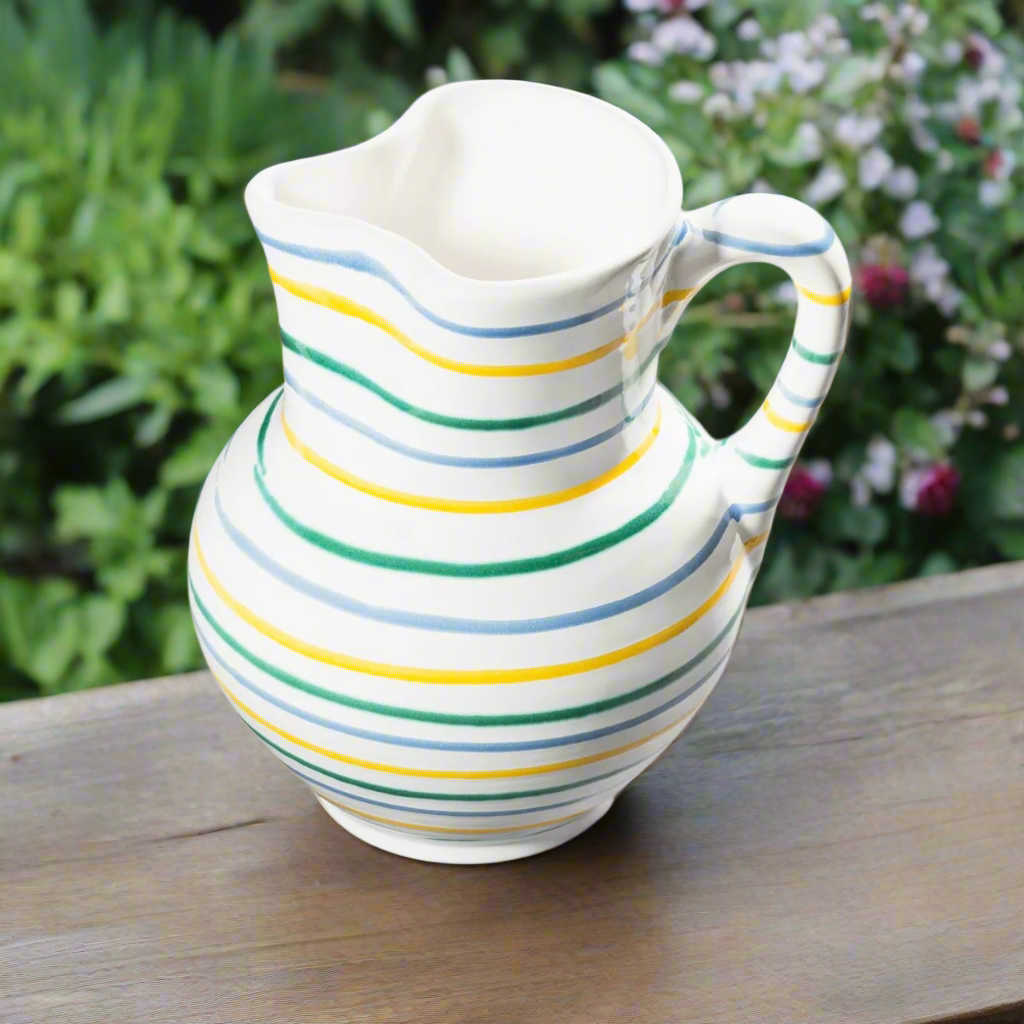 Gmundner Keramik Colorful Flamed Jug Viennese Shape