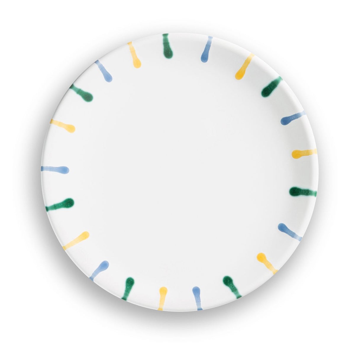 Gmundner Keramik Colorful Flamed Coupe Dessert Plate 7.8"