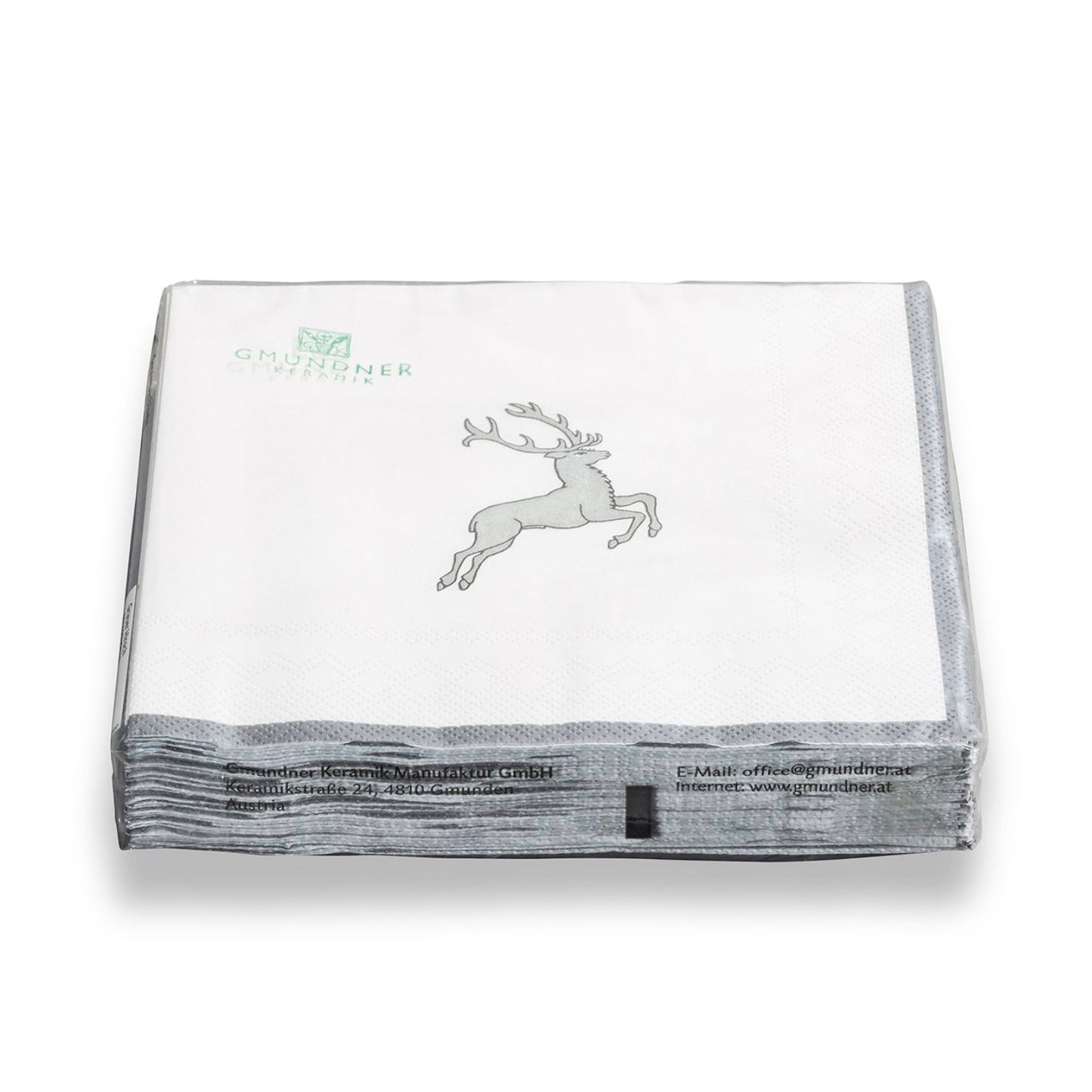 Gmundner Keramik Grey Deer Lunch Napkins - Pack of 20