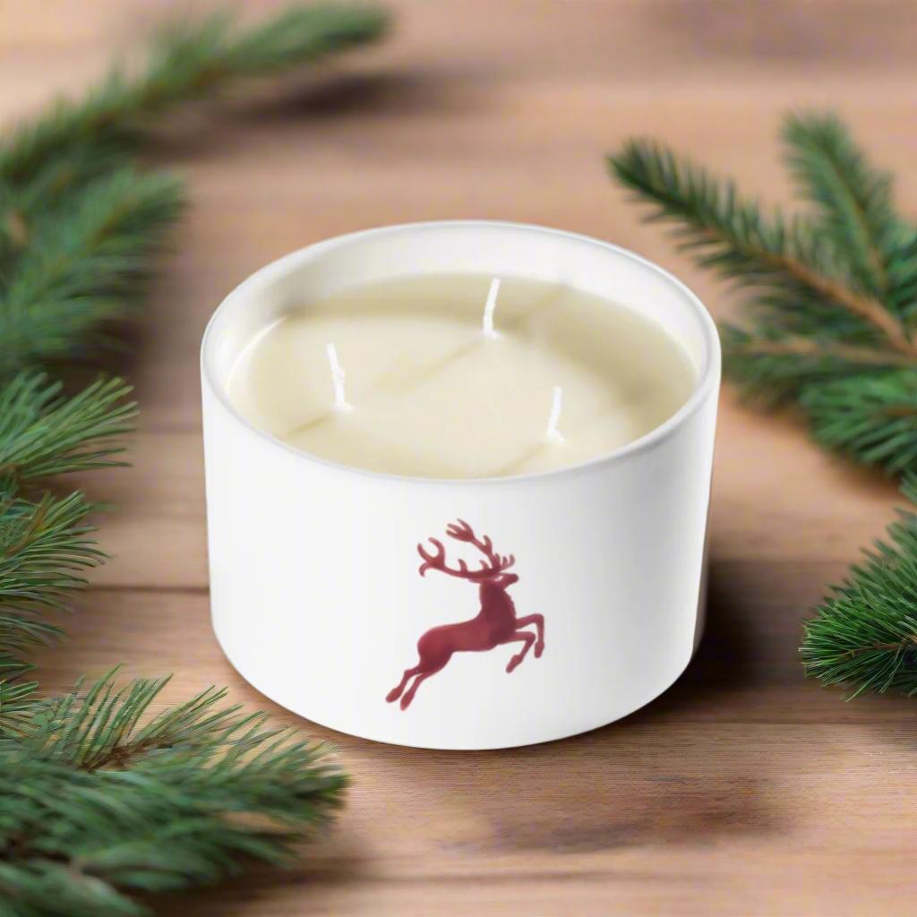 Gmundner Keramik Bordeaux Deer Candle