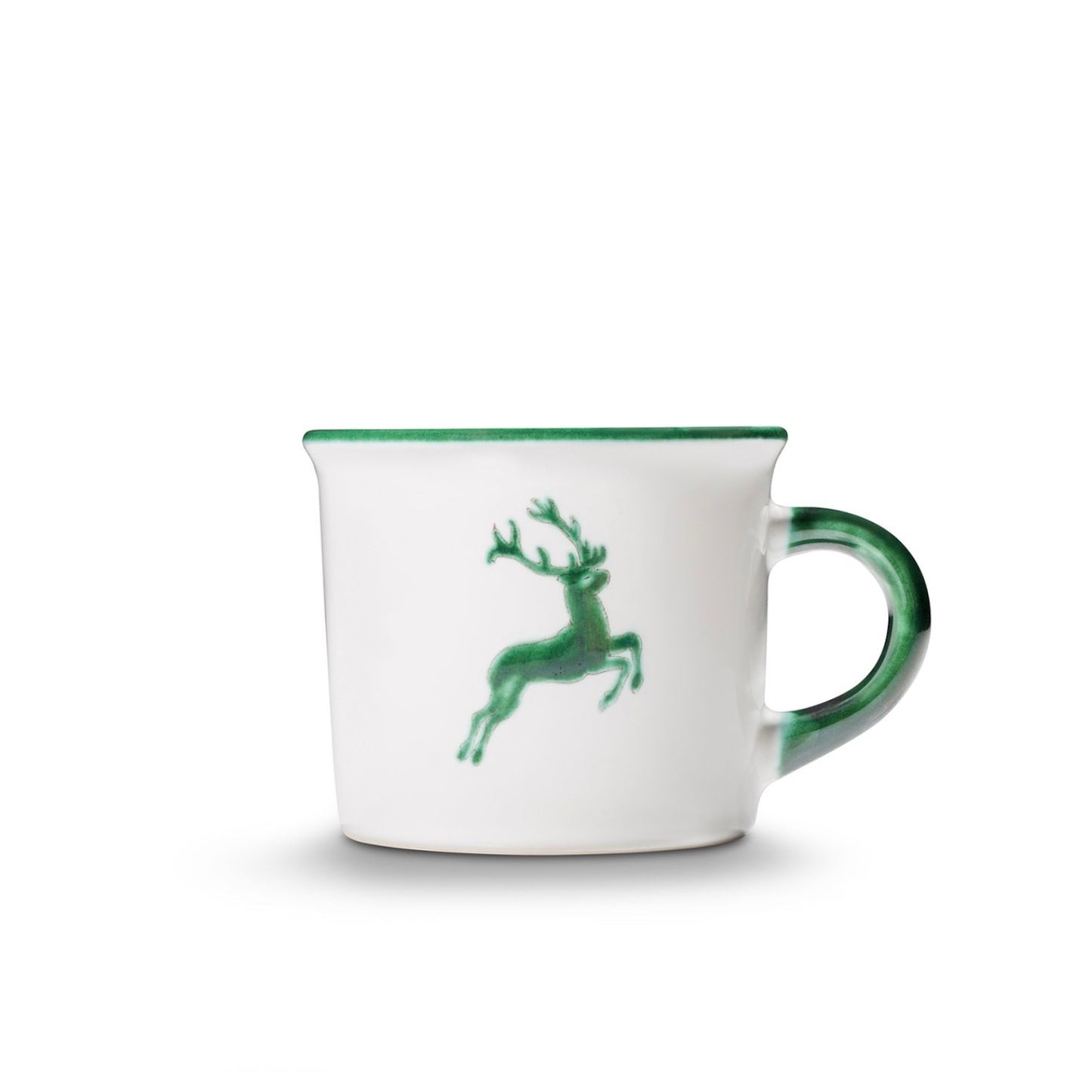 Gmundner Keramik Green Deer Coffee Mug 8.1 oz