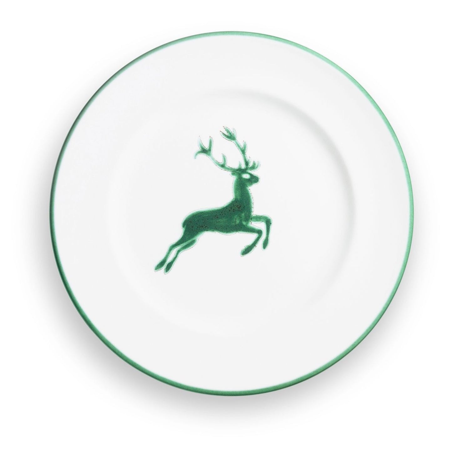 Gmundner Keramik Green Deer Gourmet Dessert Plate 8.6"