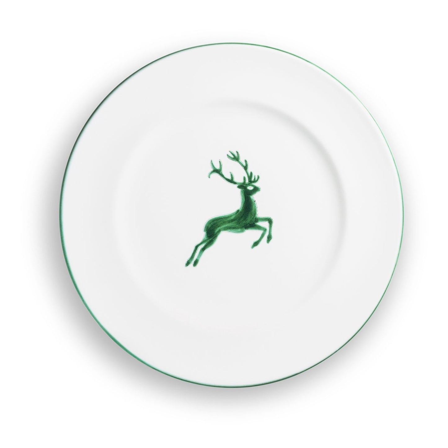 Gmundner Keramik Green Deer Gourmet Dinner Plate 10.6"