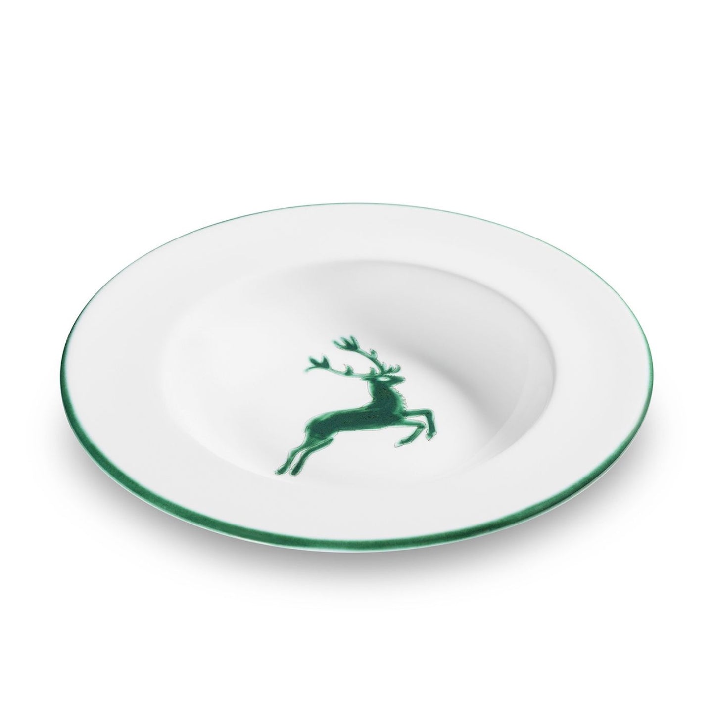 Gmundner Keramik Green Deer Gourmet Soup Plate