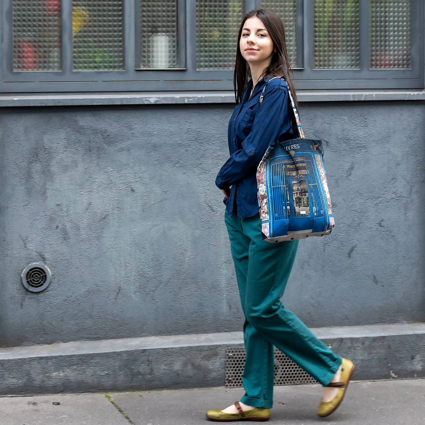 Maron Bouillie - Tote bag Paris Book At the Crossed Bridge
