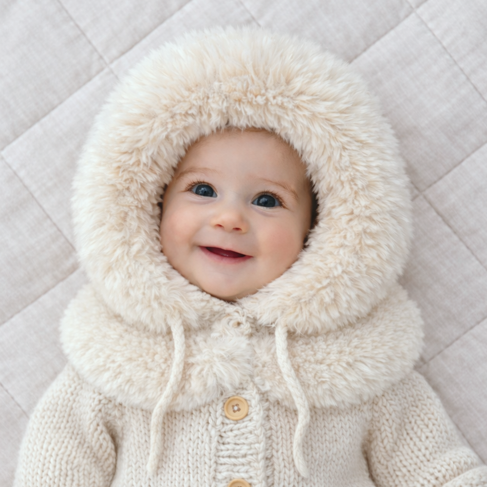 Huggalugs - Cuddle Bonnet Natural for Baby