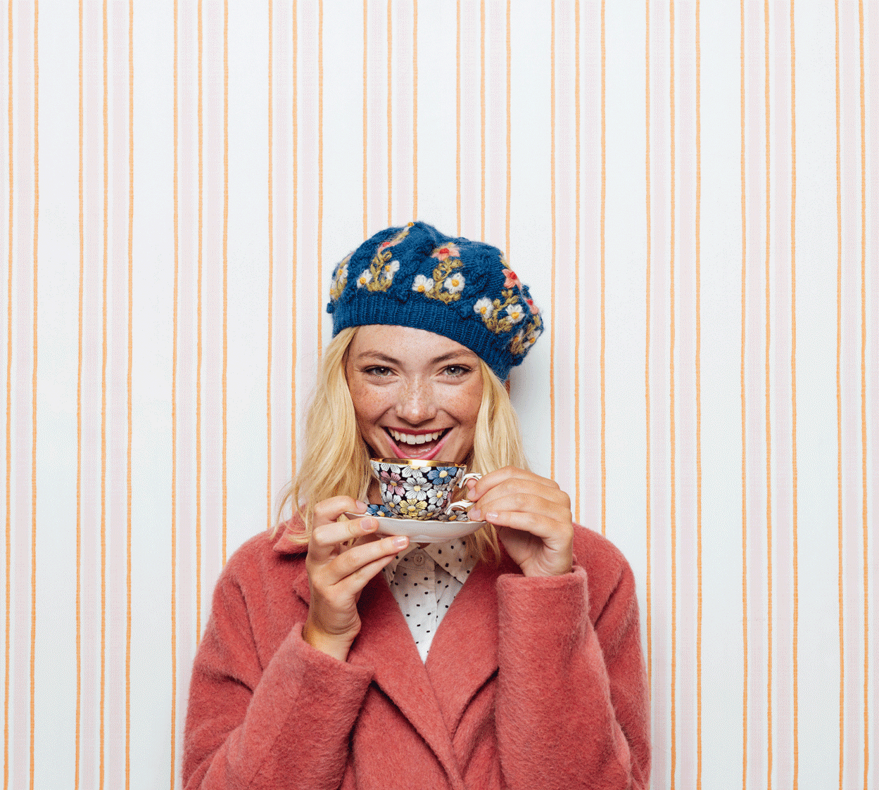 French Knot - Eleanor Beret - Blue