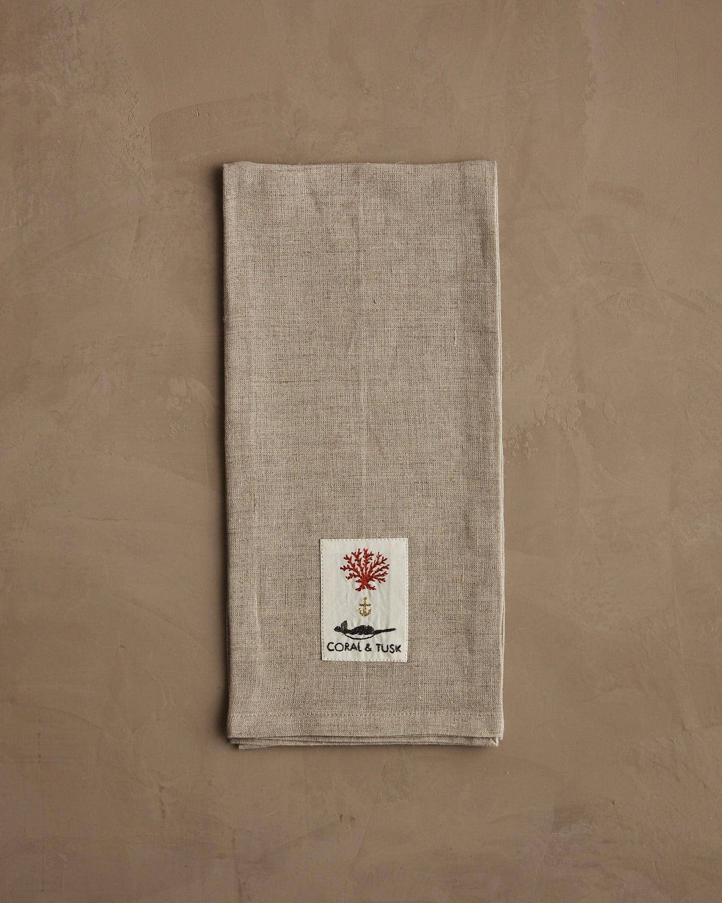 Coral & Tusk - Hedgehog with Mushrooms Tea Towel