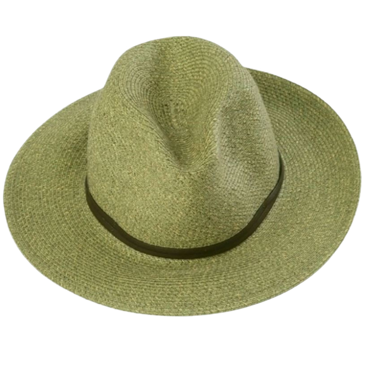 Travaux en Cours Army Green Leather Tie Paper Hat