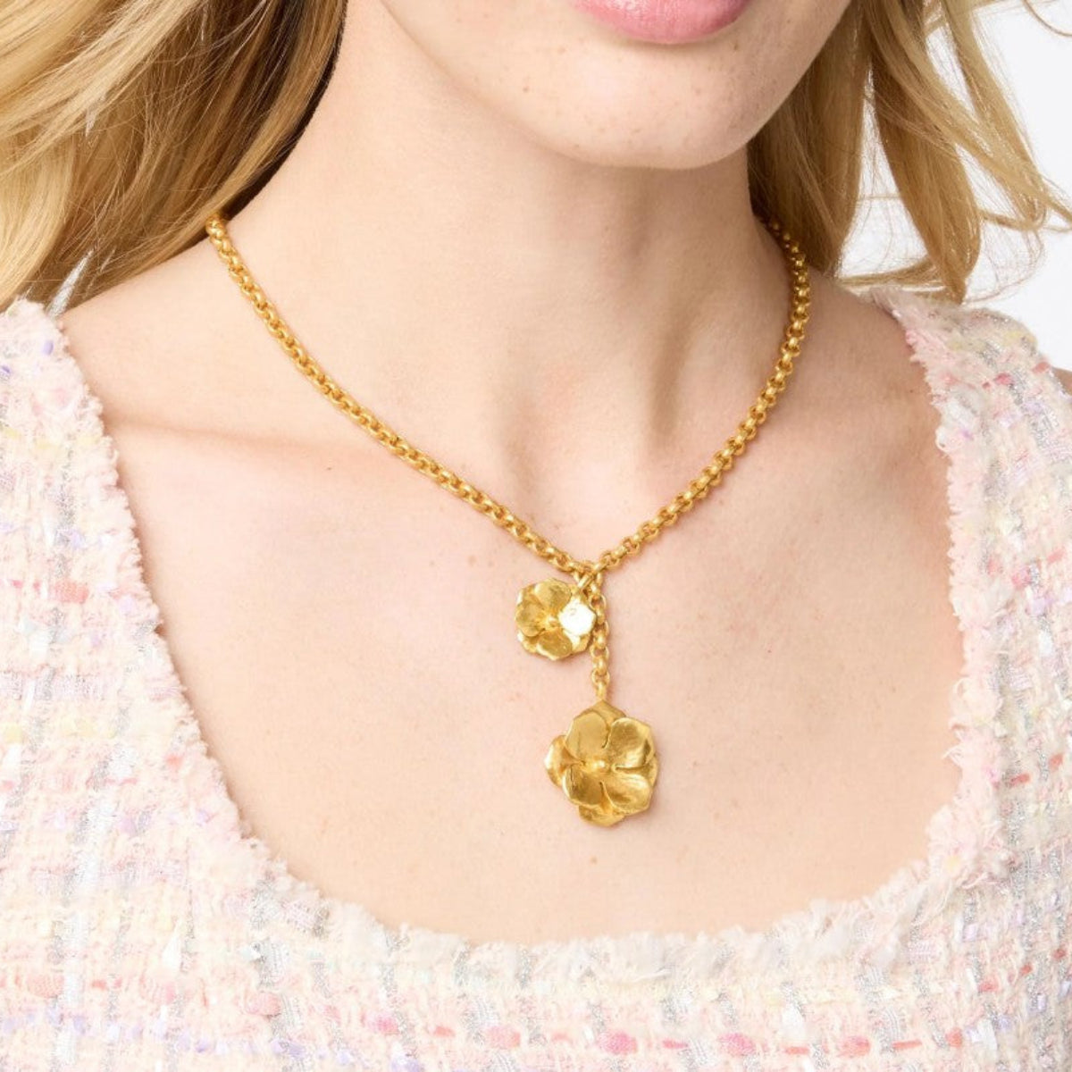 Julie Vos Bloom Lariat Necklace