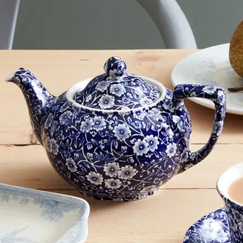Burleigh Blue Calico Small Teapot - Retired