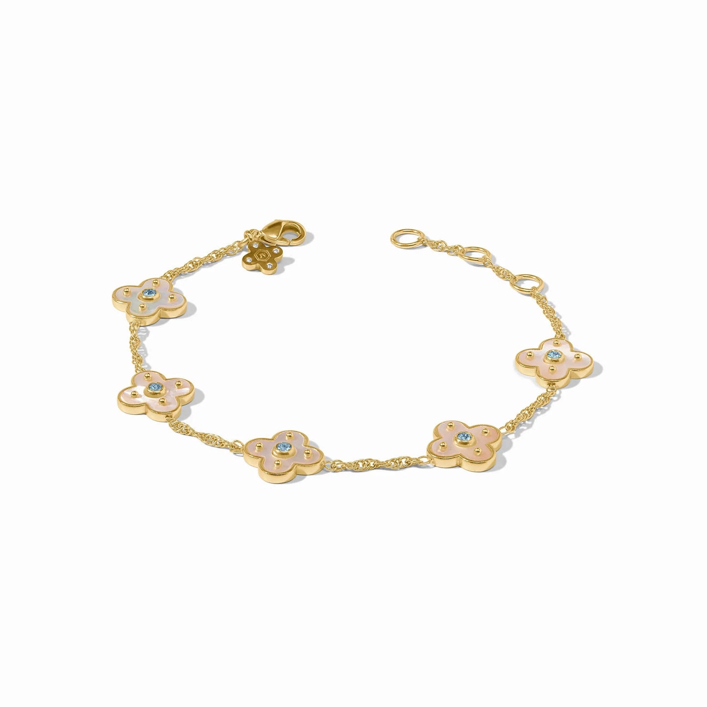 Julie Vos Colette Delicate Bracelet - Chalcedony Blue