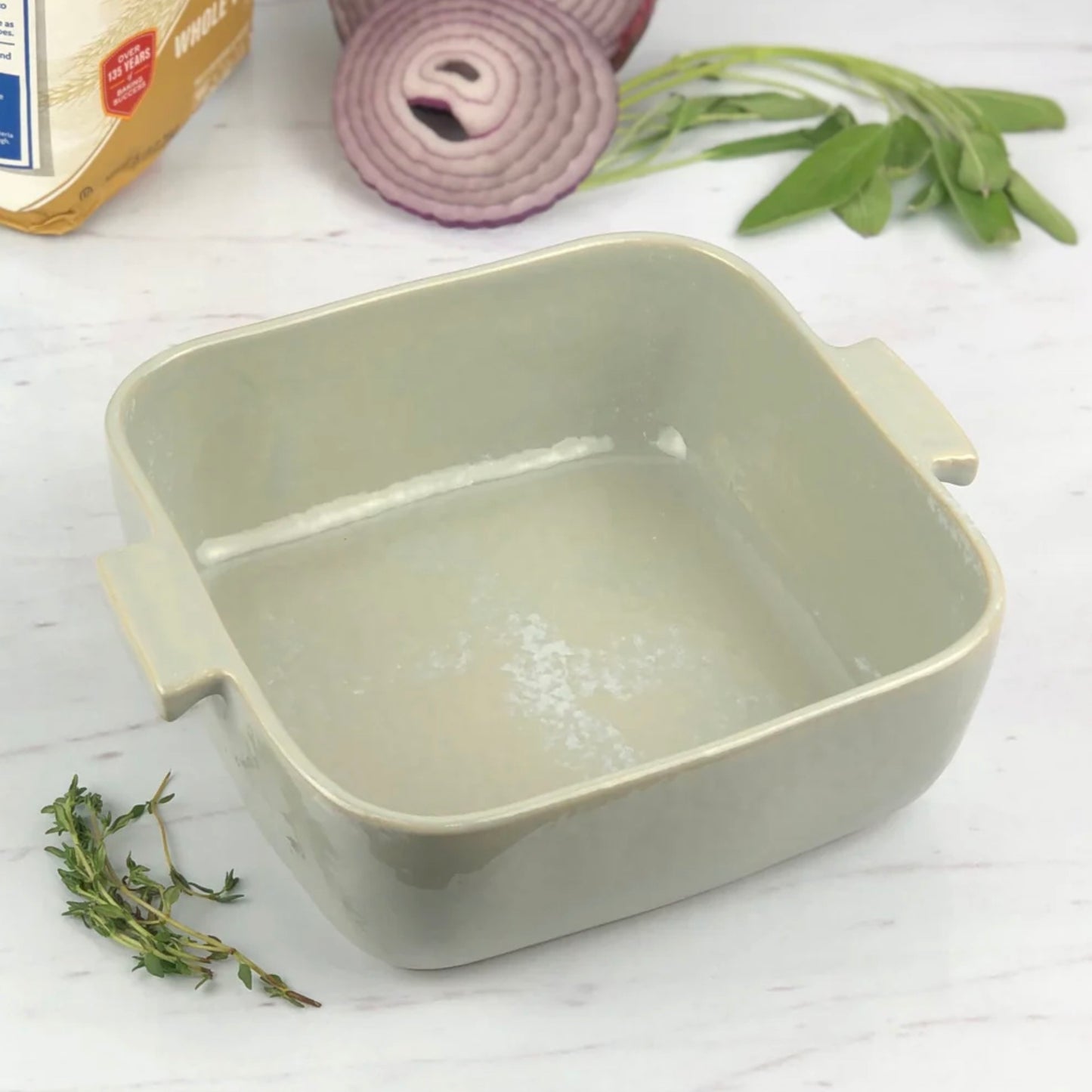 Carmel Cermica Cozina Gray Square Baker