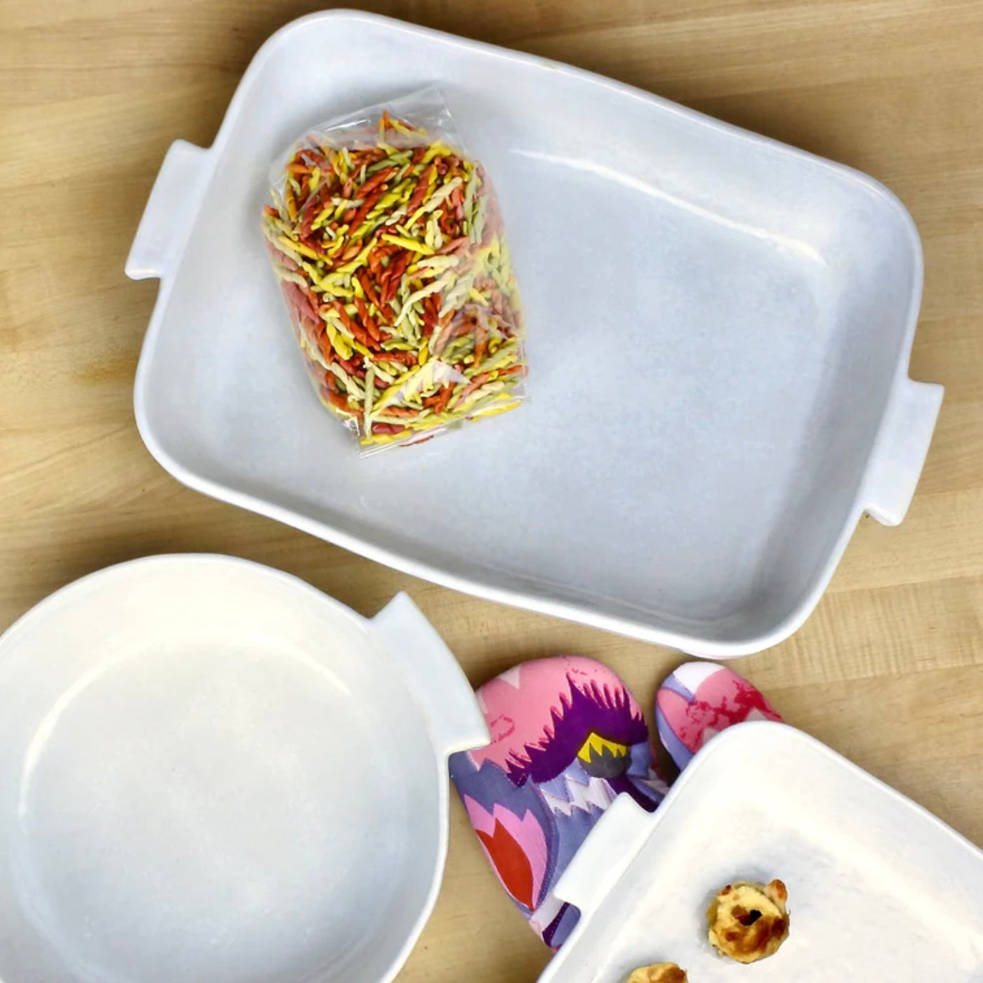 Carmel Ceramica Cozina White Rectangle Baker