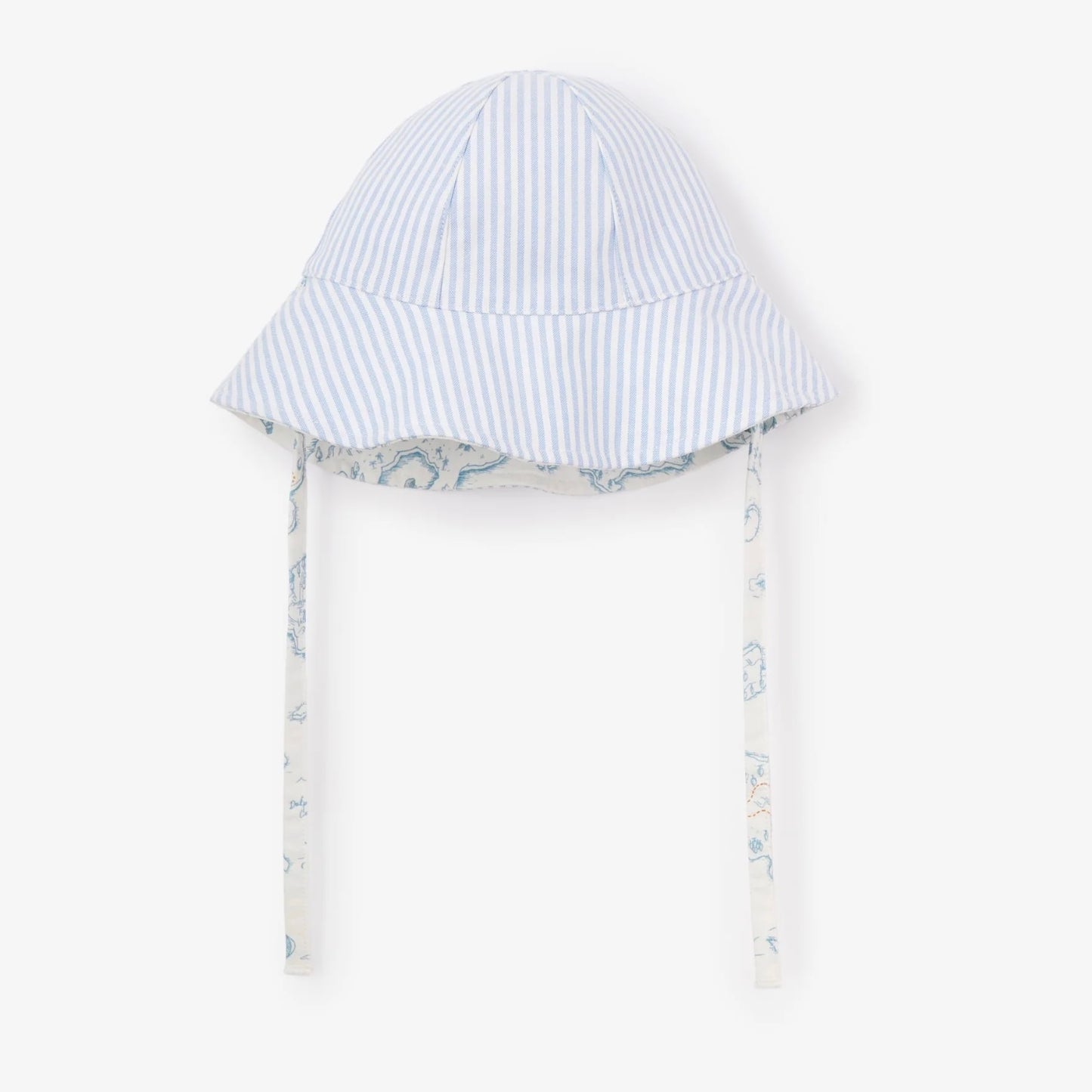 Elegant Baby Map Print Reversible Sun Hat
