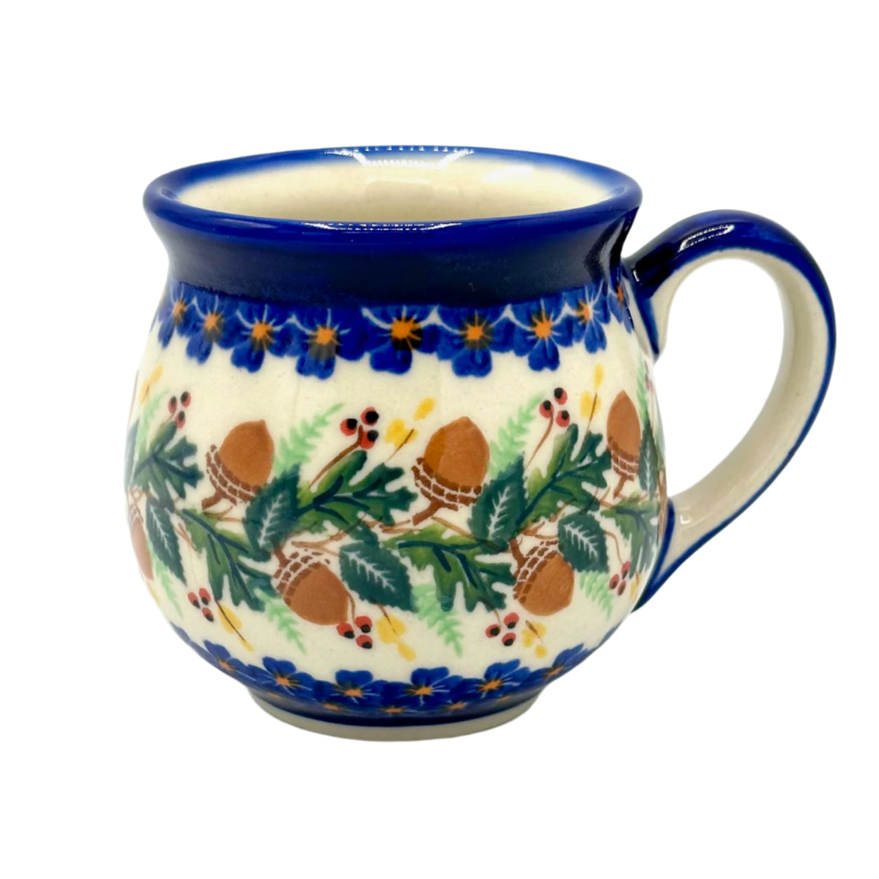 Polish Pottery Acorn Small Bubble Mug