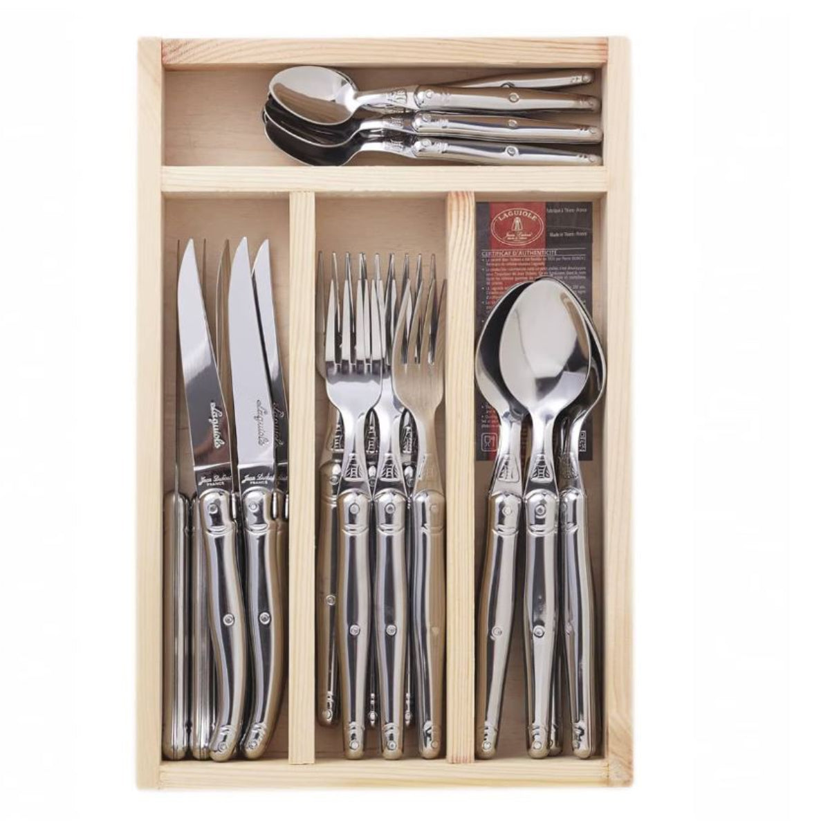 Laguiole Flatware 24 Piece - Stainless