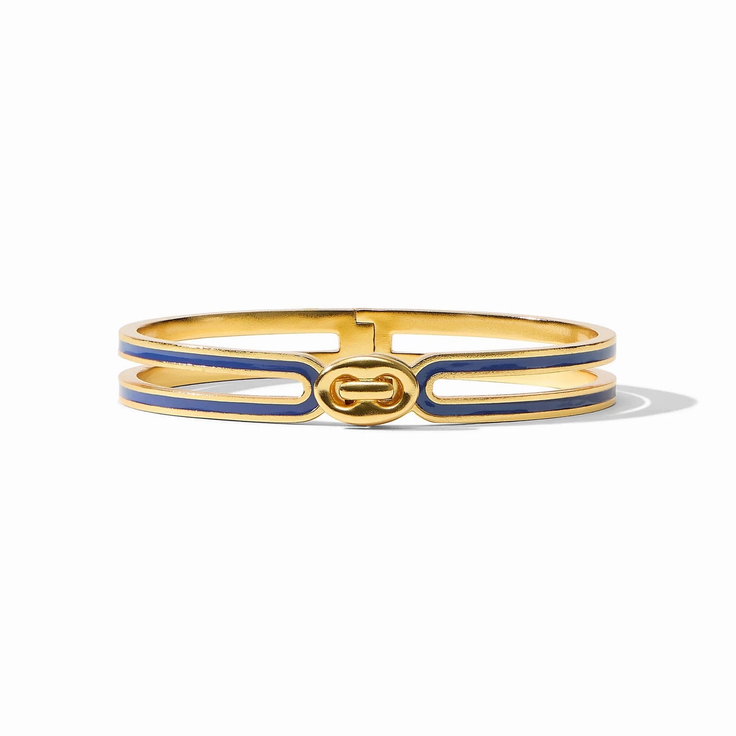 Julie Vos Laguna Enamel Hinge Bangle - Navy