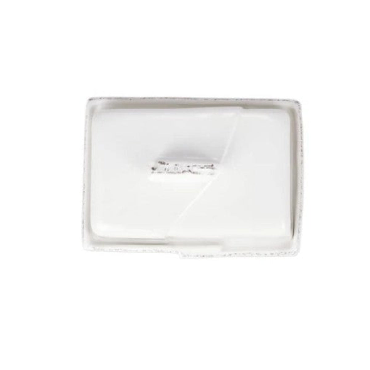 Vietri Lastra White Butter Dish