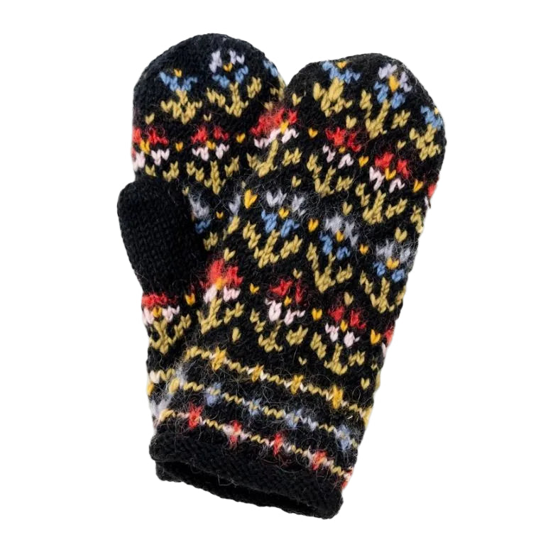 French Knot Leelu Mitten - Black