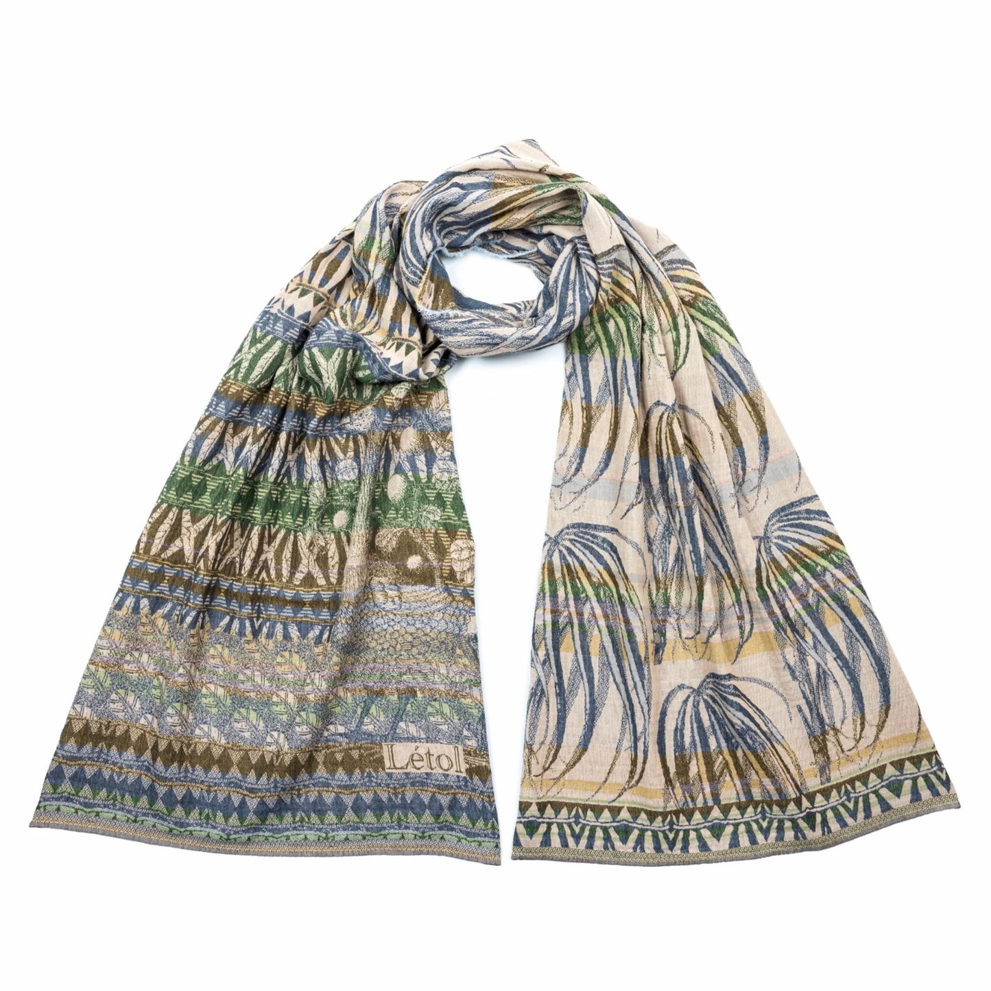 Létol Pierrette Ciel Organic Cotton Scarf