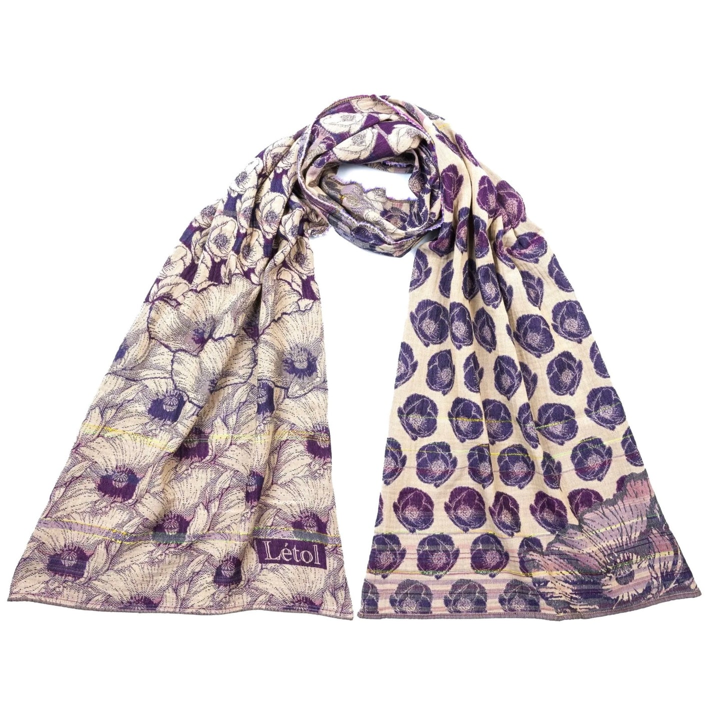 Létol Stephanie Lilas Organic Cotton Scarf