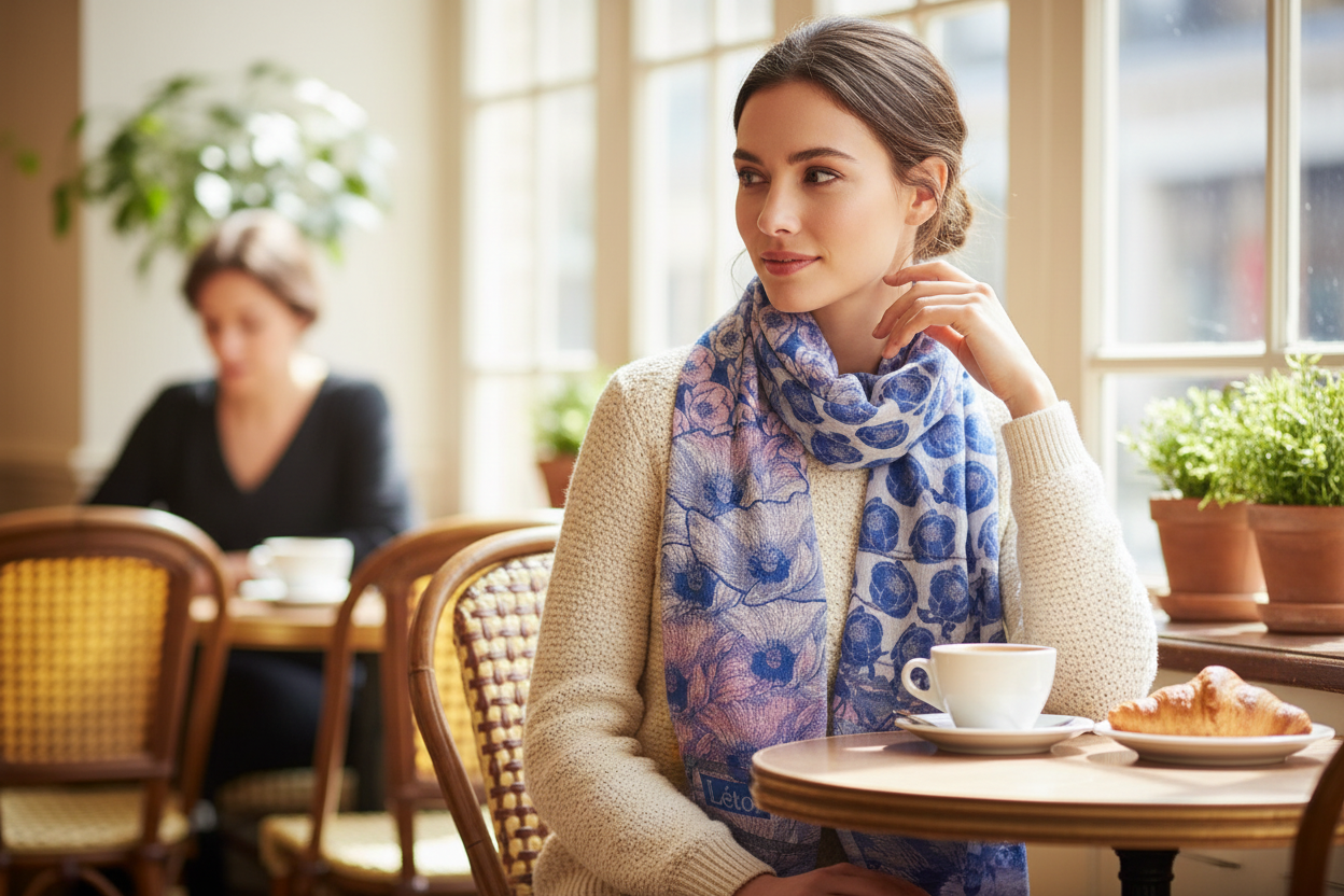 Létol Stephanie Myostosis Organic Cotton Scarf