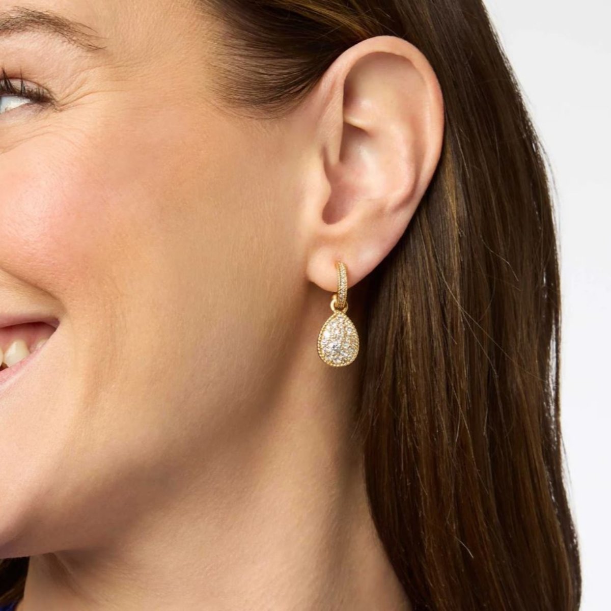 Julie-Vos-Luna-Teadrop-Hoop-Charm-Ombre-Blue-Earrings