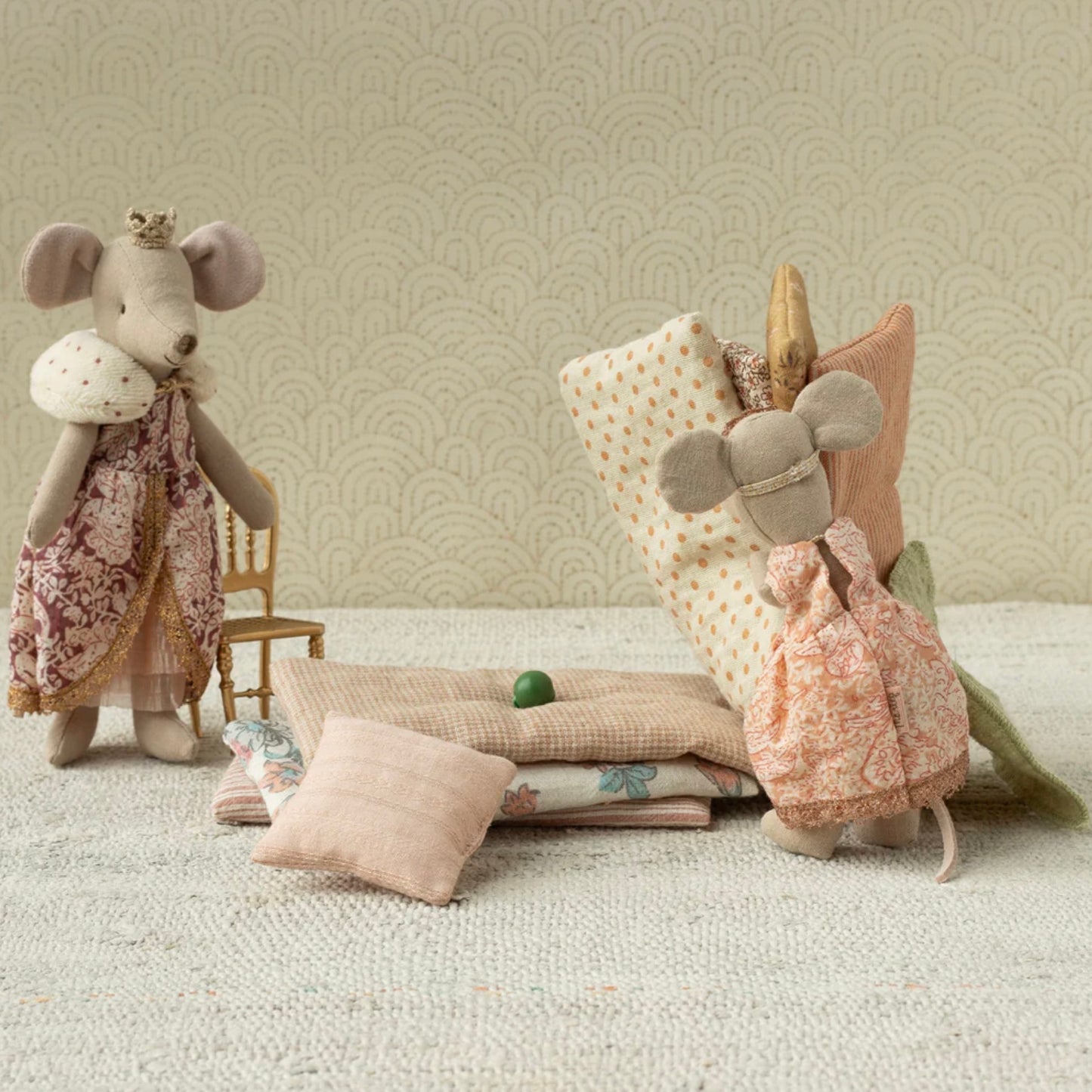 Maileg Lullaby Friends Elephant Rattle - Rose