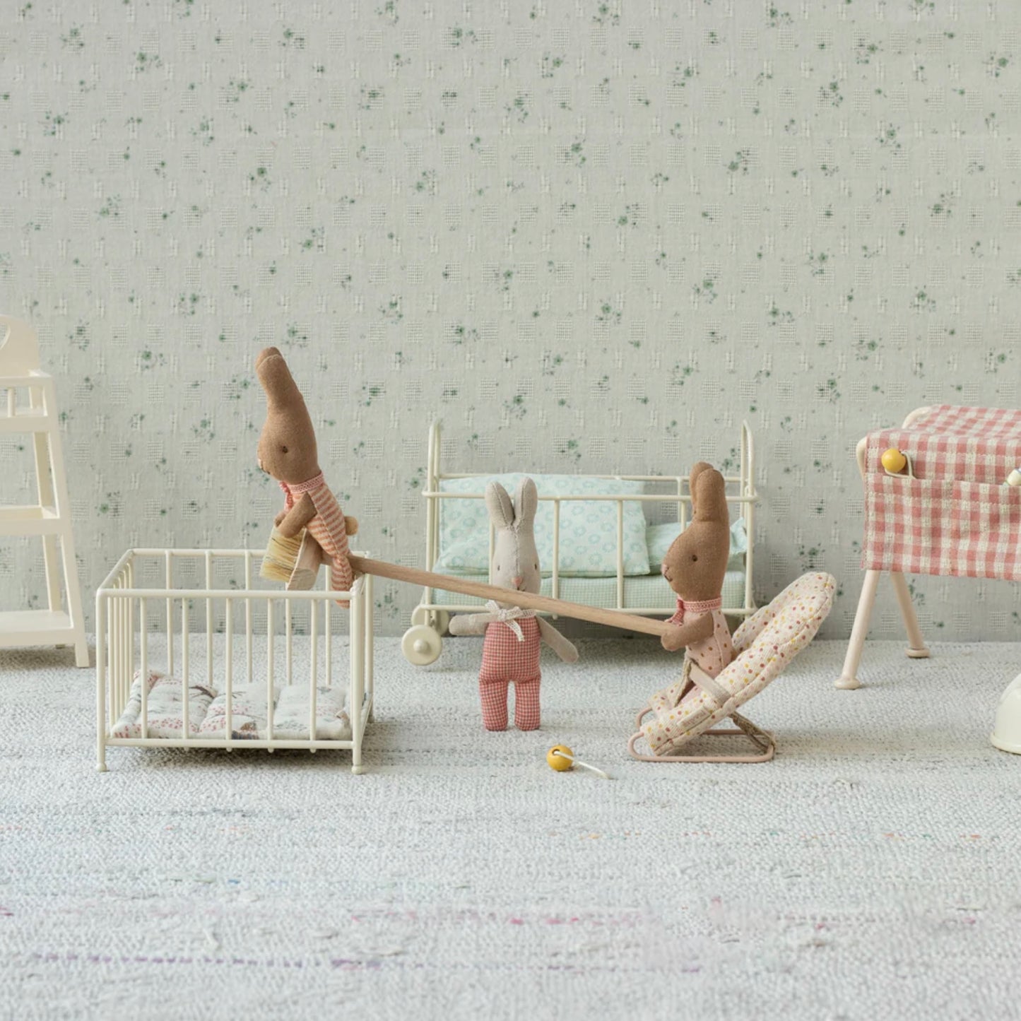 Maileg Rabbit My, Red Check