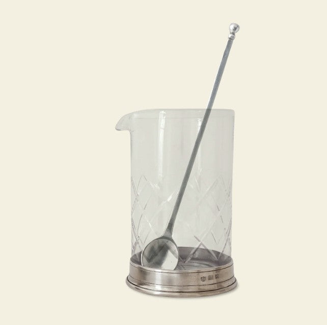 MATCH Pewter Mixing Glass and Stirrer Set