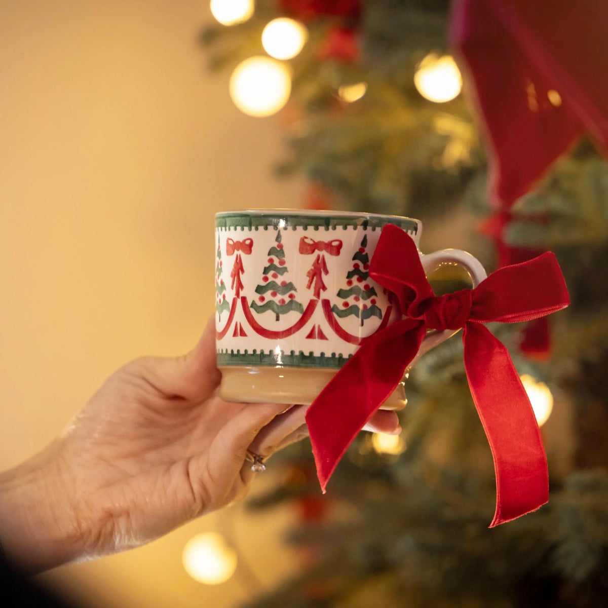 Nicholas Mosse Limited Edition Red Ribbon 2026 Holiday Mug