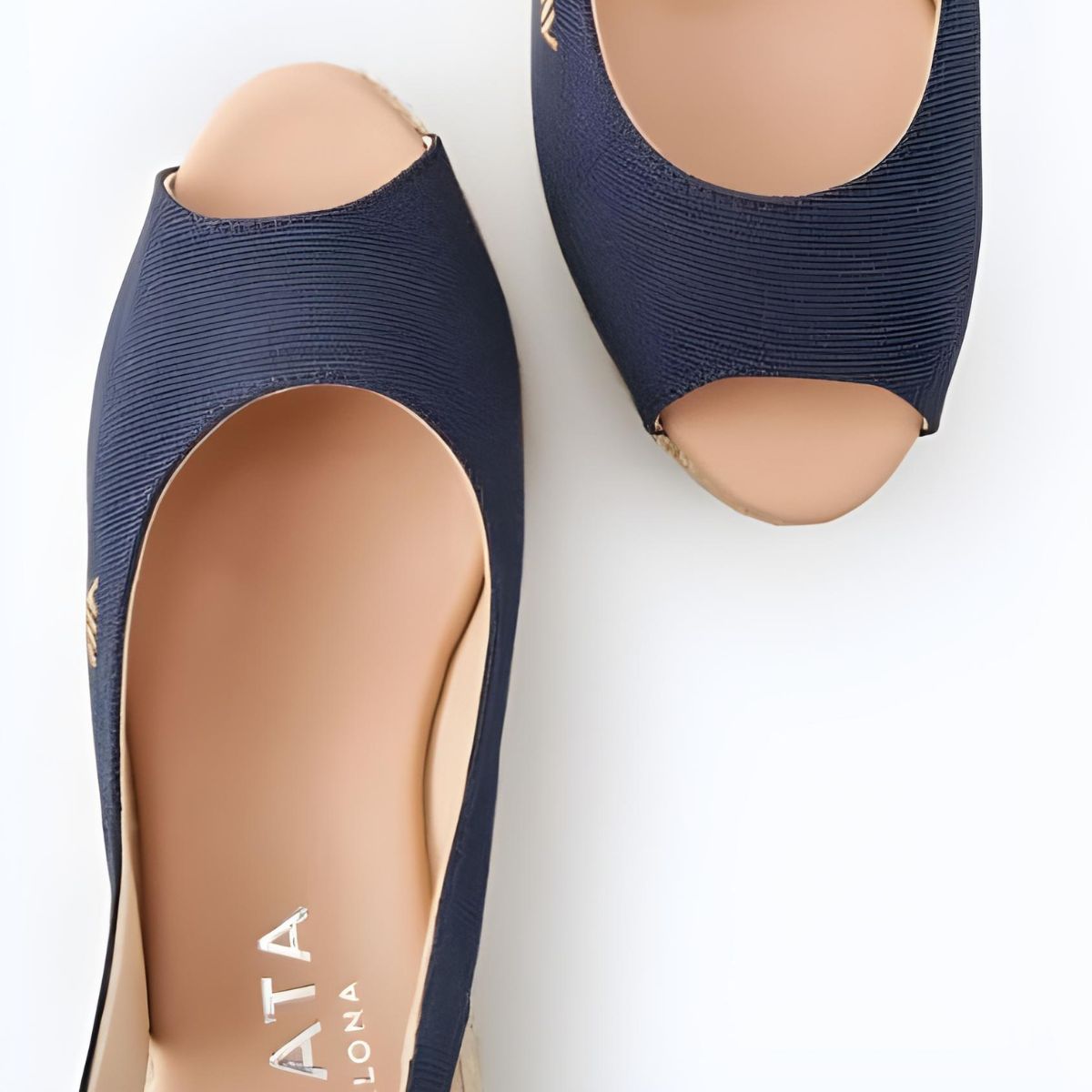 Viscata Gavina Canvas Espadrille Sandal Wedges - Navy