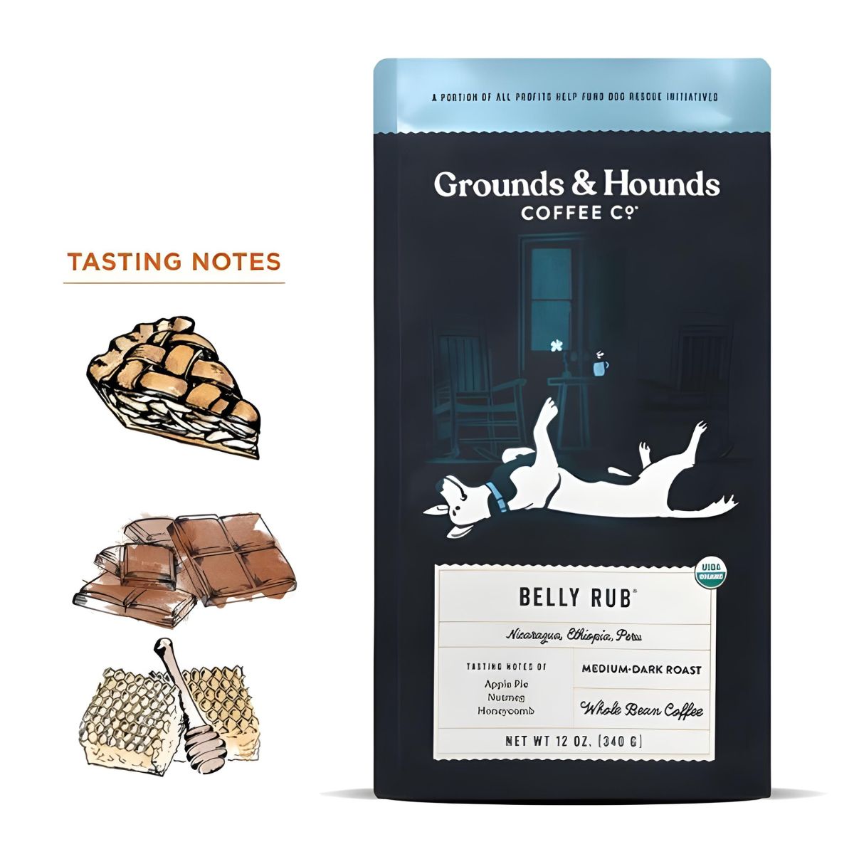 Grounds & Hounds Belly Rub Blend - Whole Bean