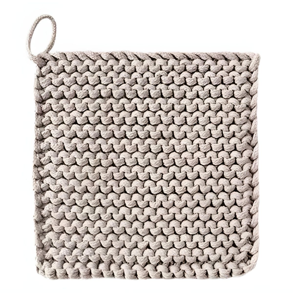 Fodory Cotton Crocheted Pot Holder - Khaki Large