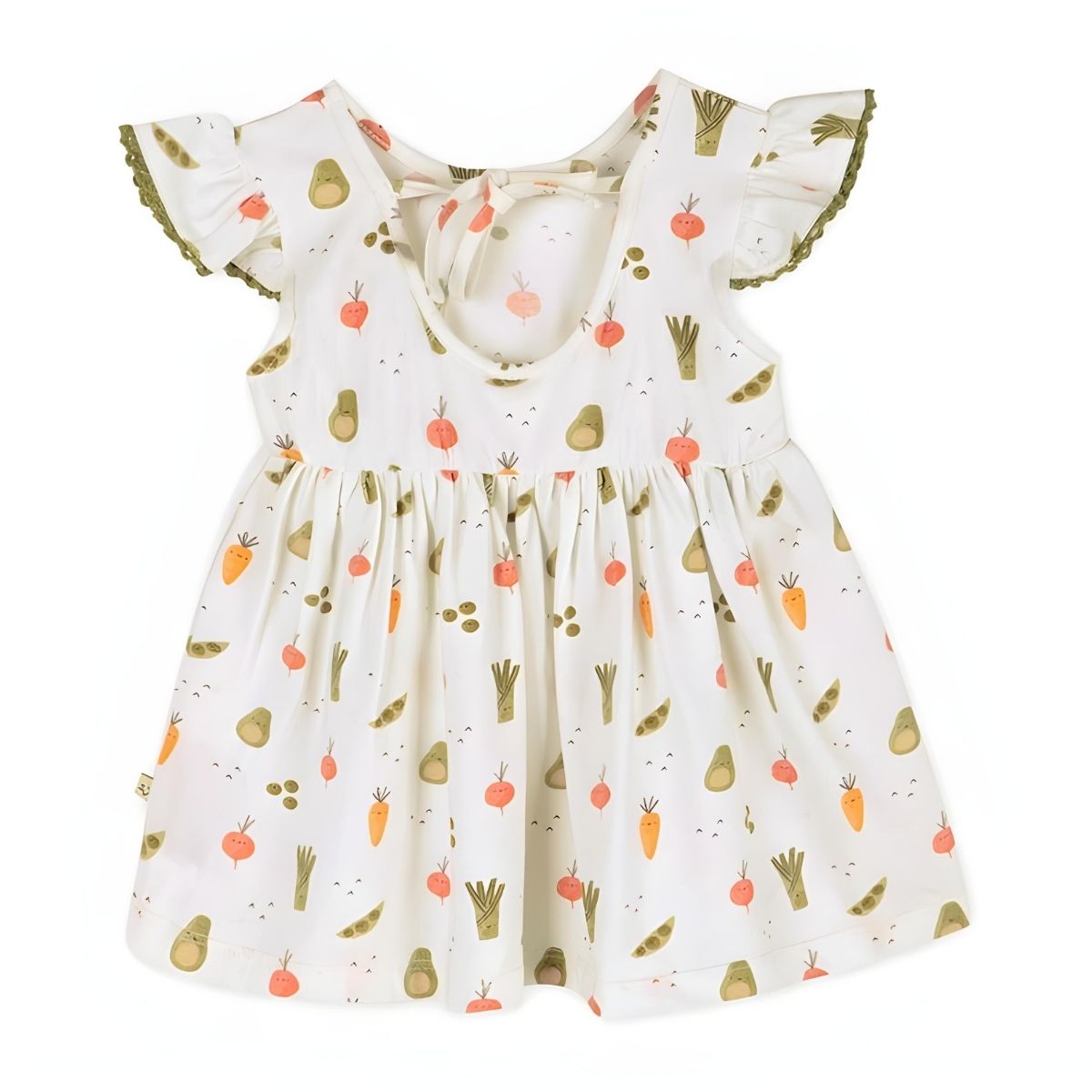 Viverano Organics Veggies Baby Dress + Bloomer - Natural