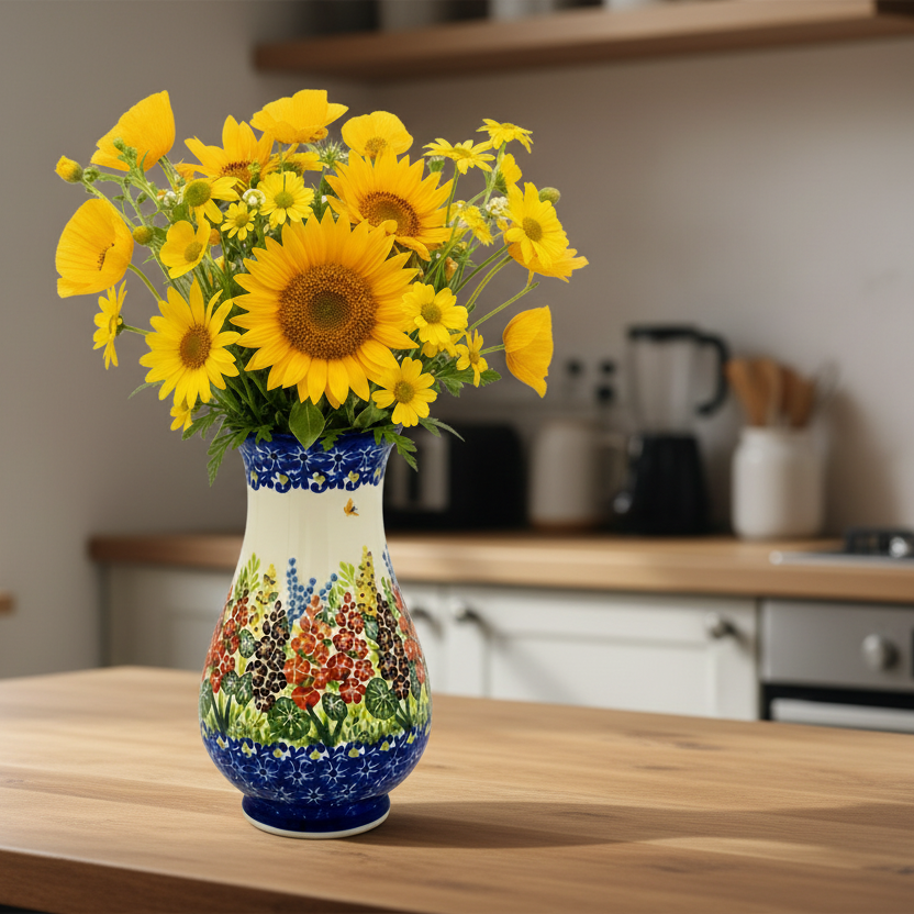 Polish Pottery Floral Vase