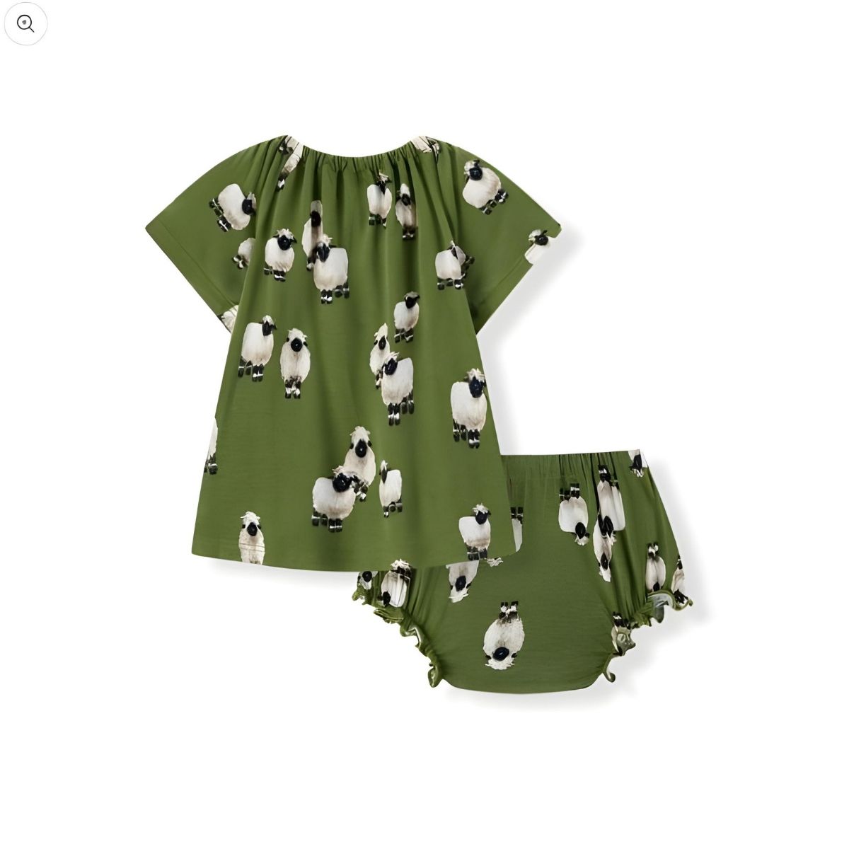 Milkbarn Valais Sheep Bamboo Dress & Bloomer Set