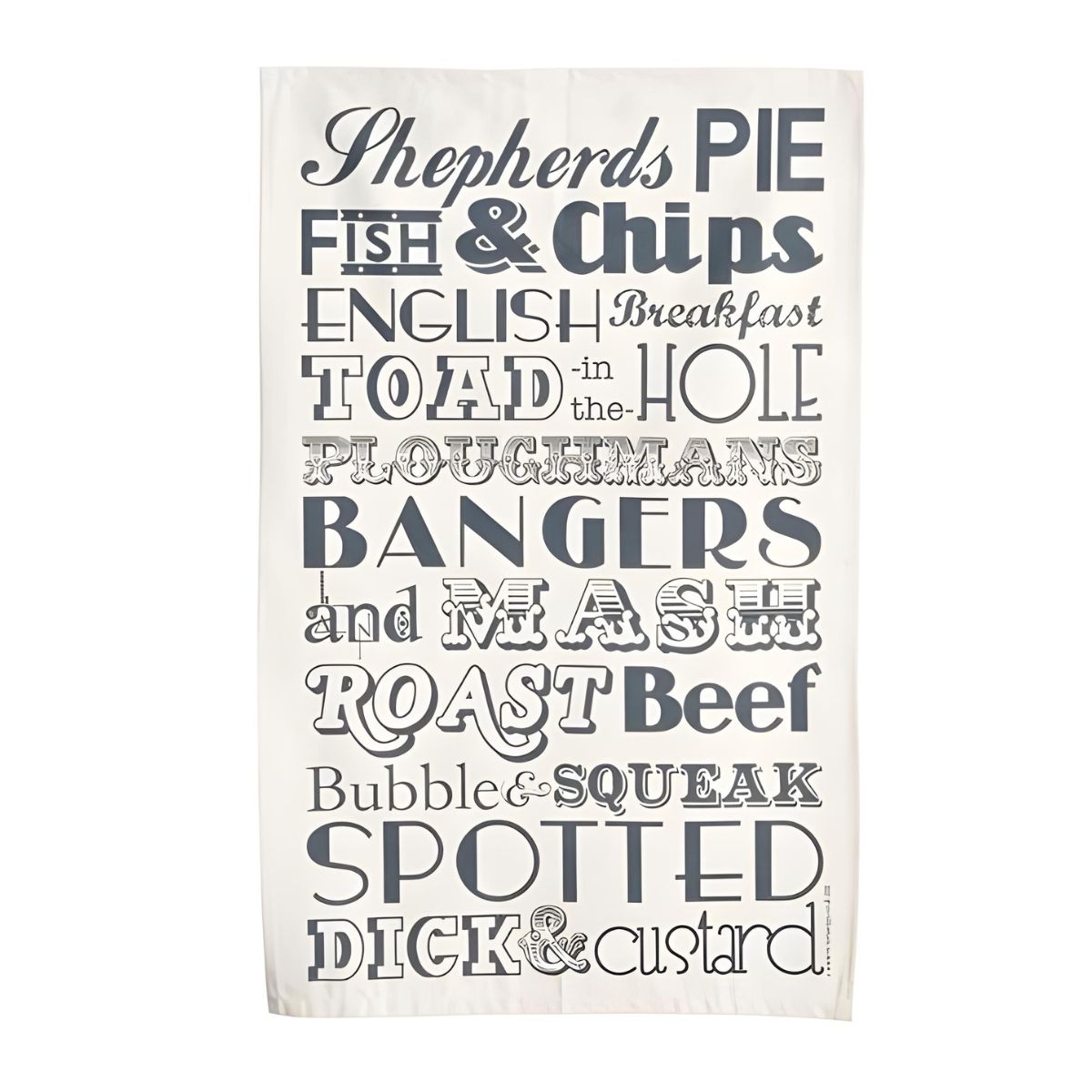 Victoria Eggs English Dinner Tea Towel