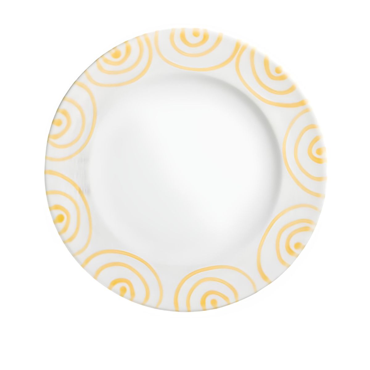 Gmundner Keramik Dizzy Yellow Gourmet Dessert Plate 8.7"