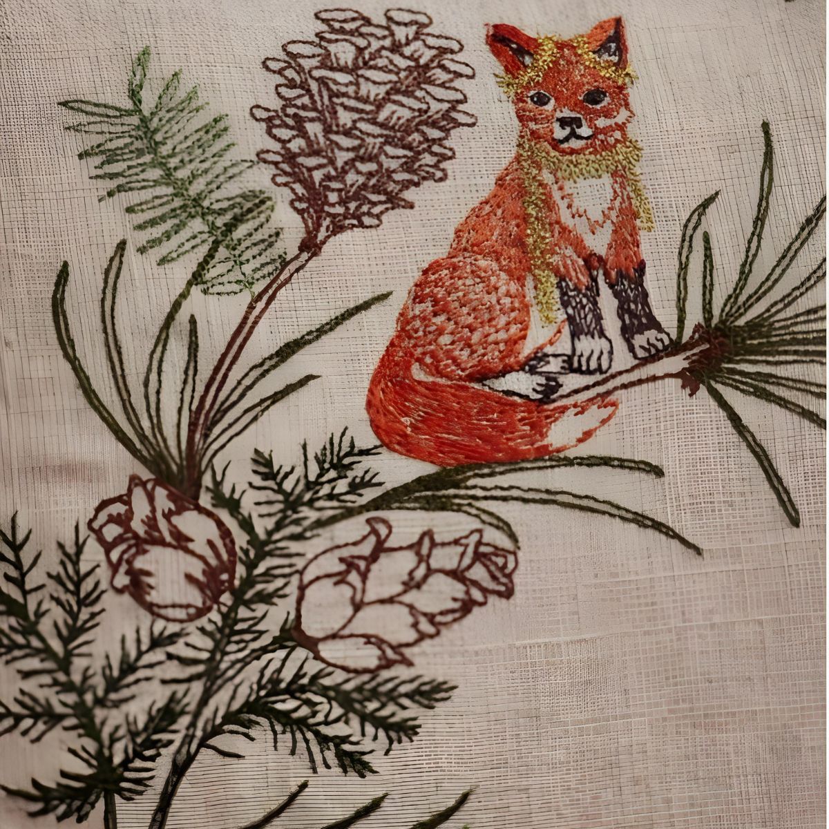 Coral & Tusk Tree Trimmers Wreath Pillow
