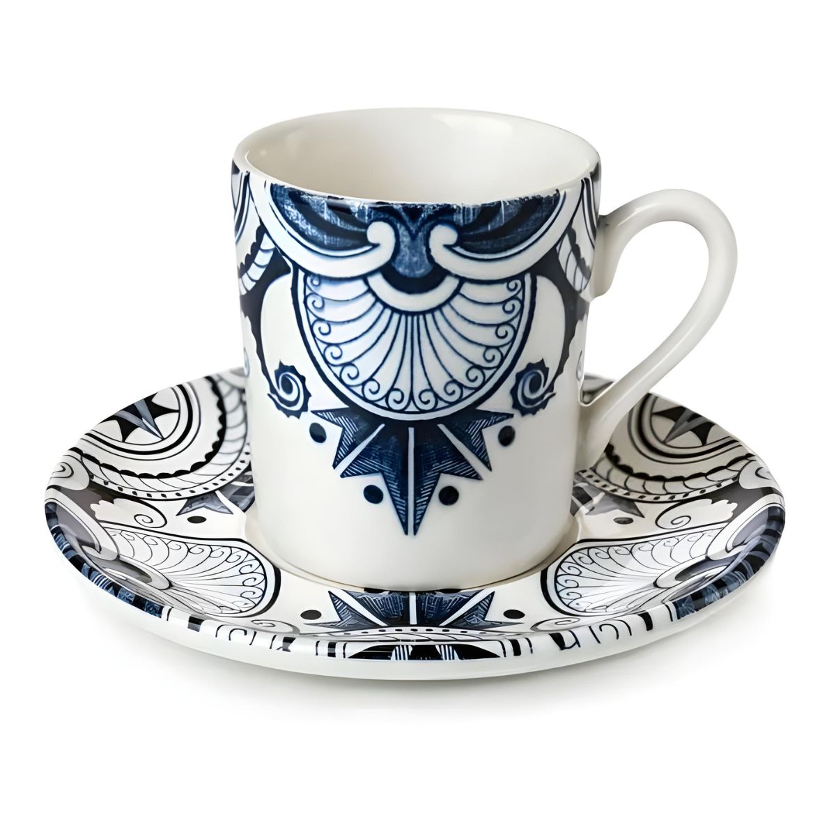 Burleigh Ink Blue Palisade Espresso Cup & Saucer