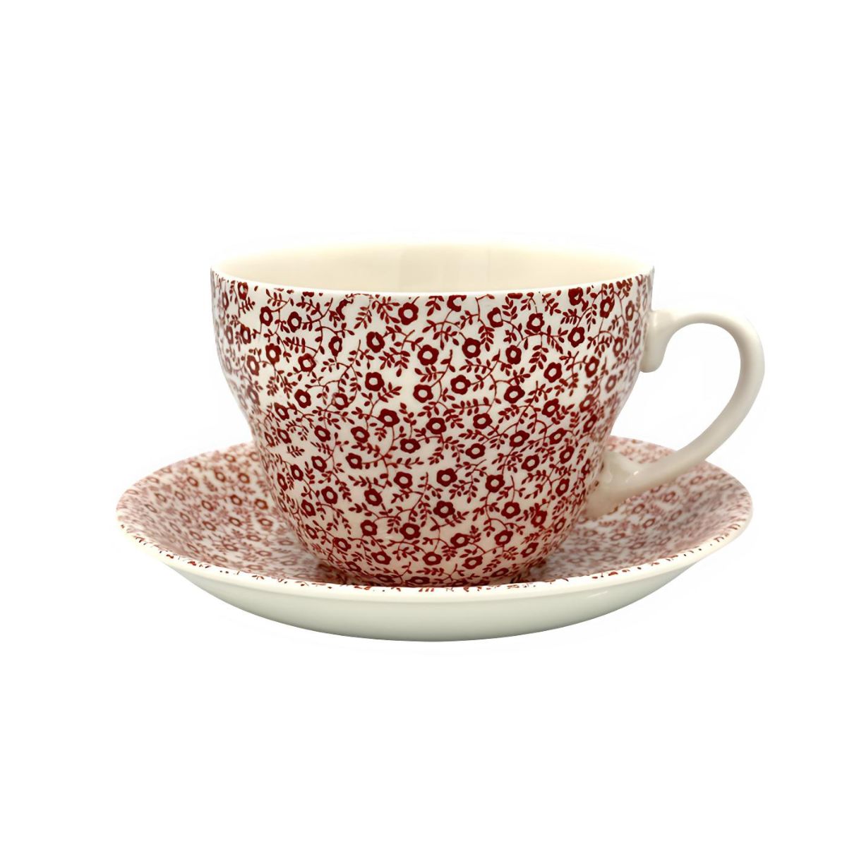 Burleigh Red Felicity Breakfast Cup & Saucer - Retired