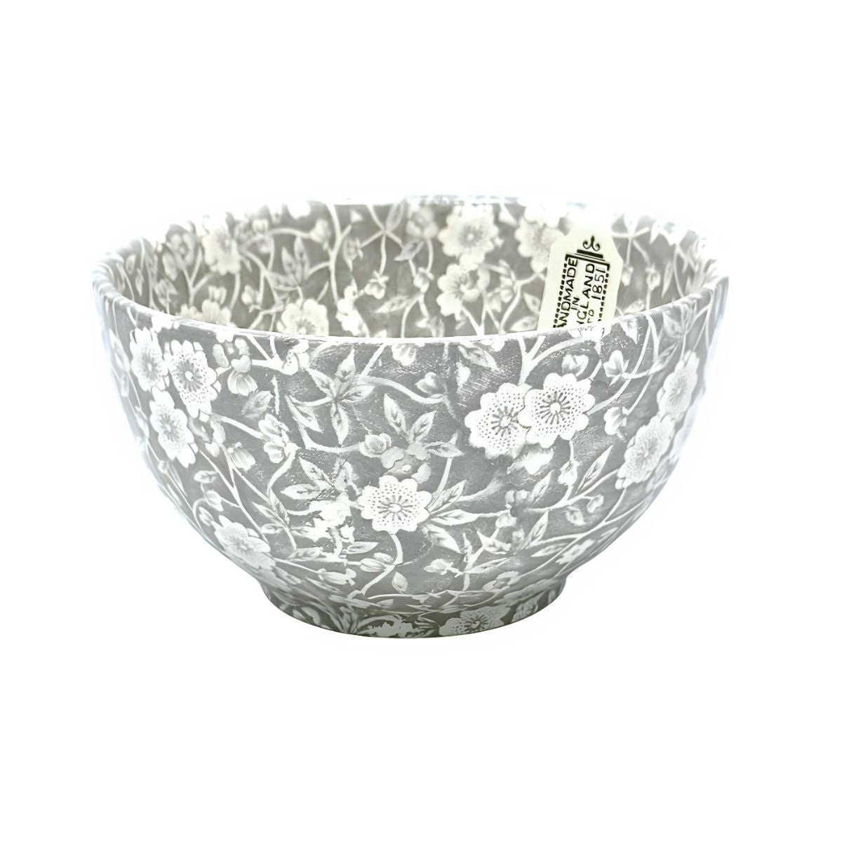 Burleigh Dove Grey Calico Mini Footed Bowl - Retired