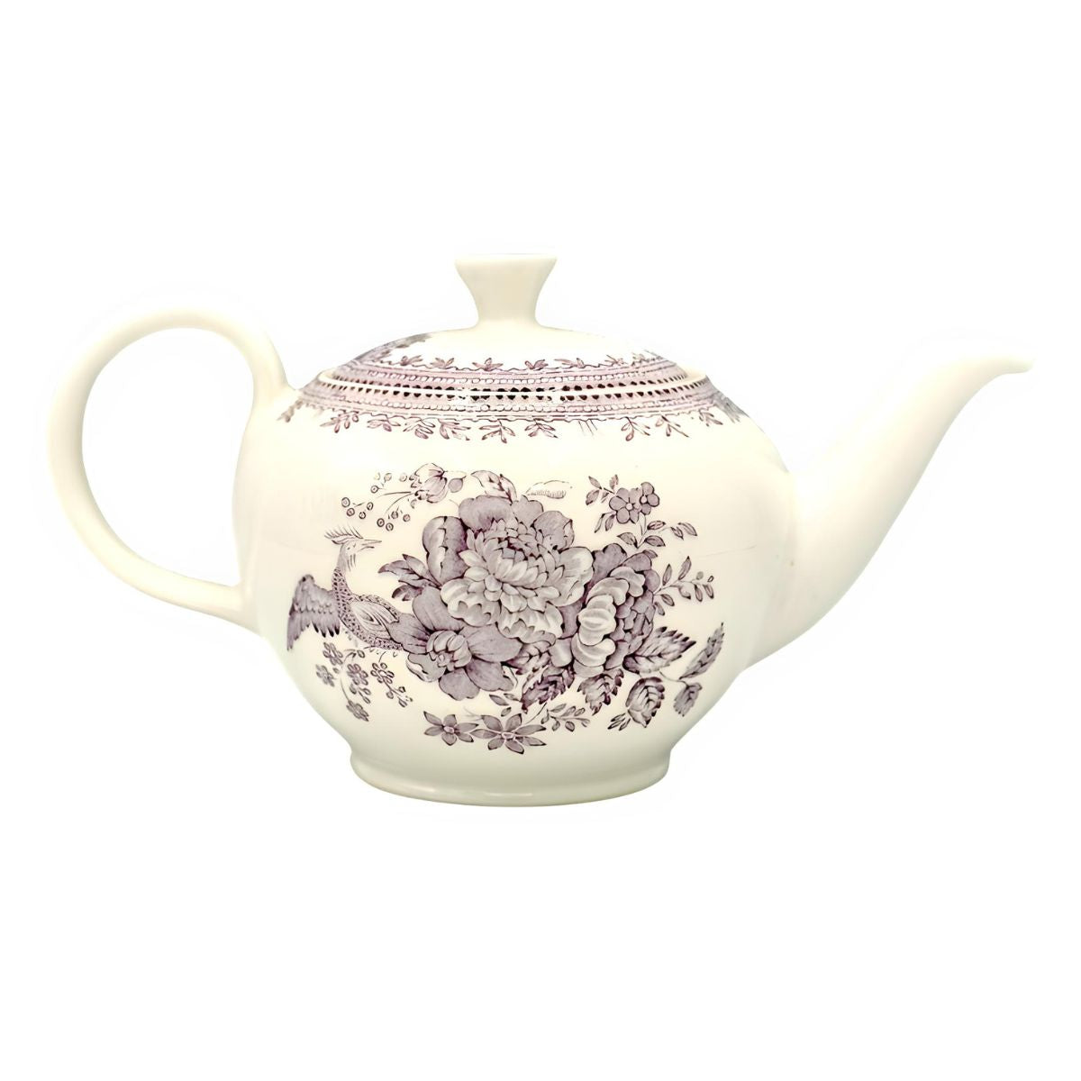 Burleigh Plum Asiatic Pheasants Teapot - Retired