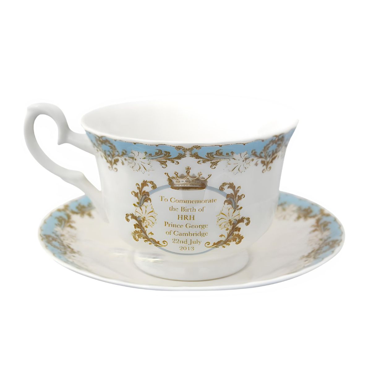 Roy Kirkham Prince George Commemorative Fine Bone China Jumbo Cup & Saucer Set