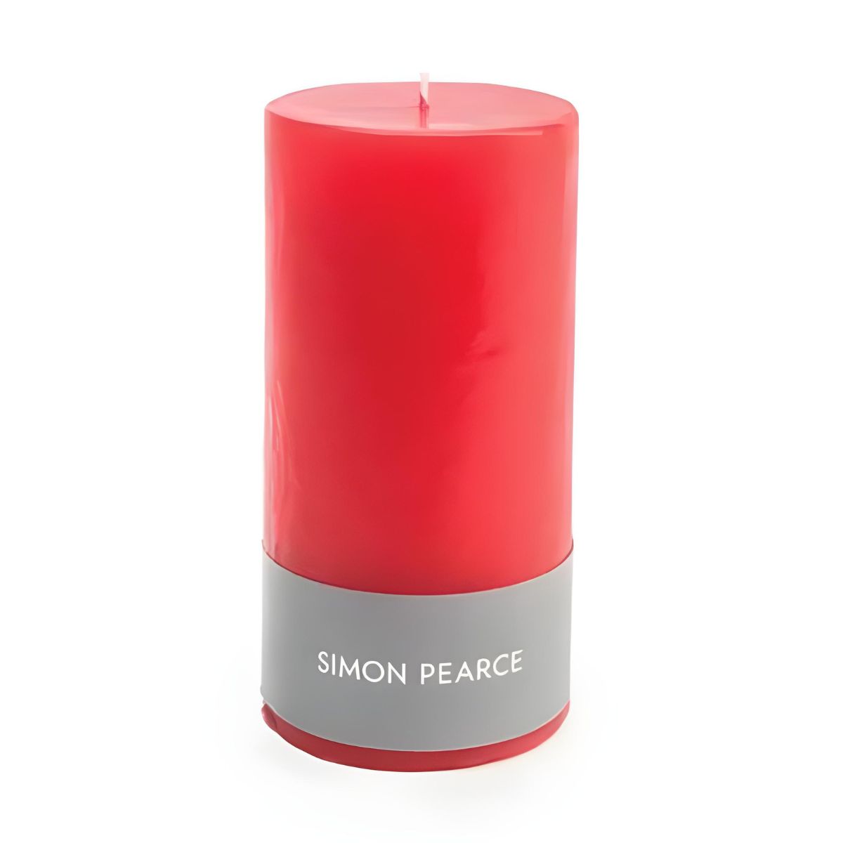 Simon Pearce Holiday Red Pillar Candle 3x6