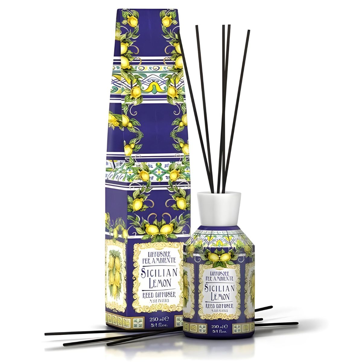 Le Maioliche Rudy Sicilian Lemon Fragranced Room Diffuser 8.4 oz